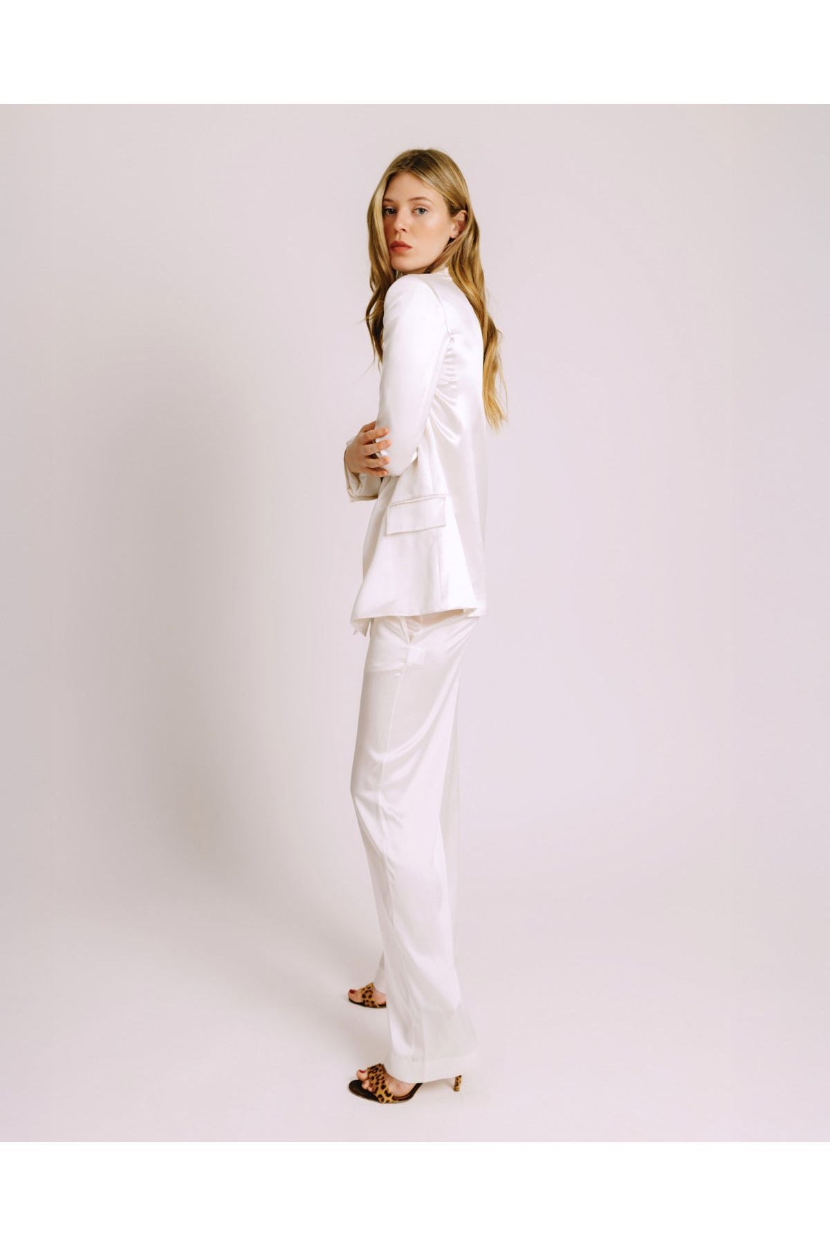 Adriana Iglesias Lauren Solid Off White Jacket