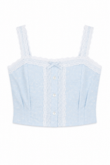 Skylar Pastel Blue Heart Tank Top