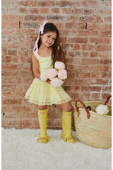Sofia Pastel Yellow Mini Skirt