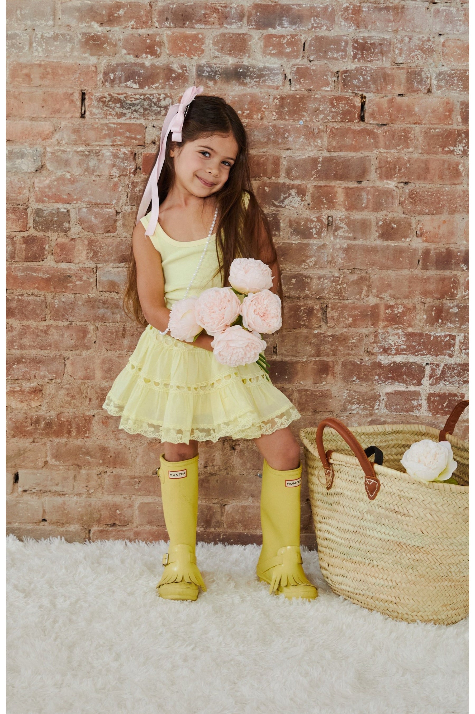 Sofia Pastel Yellow Mini Skirt
