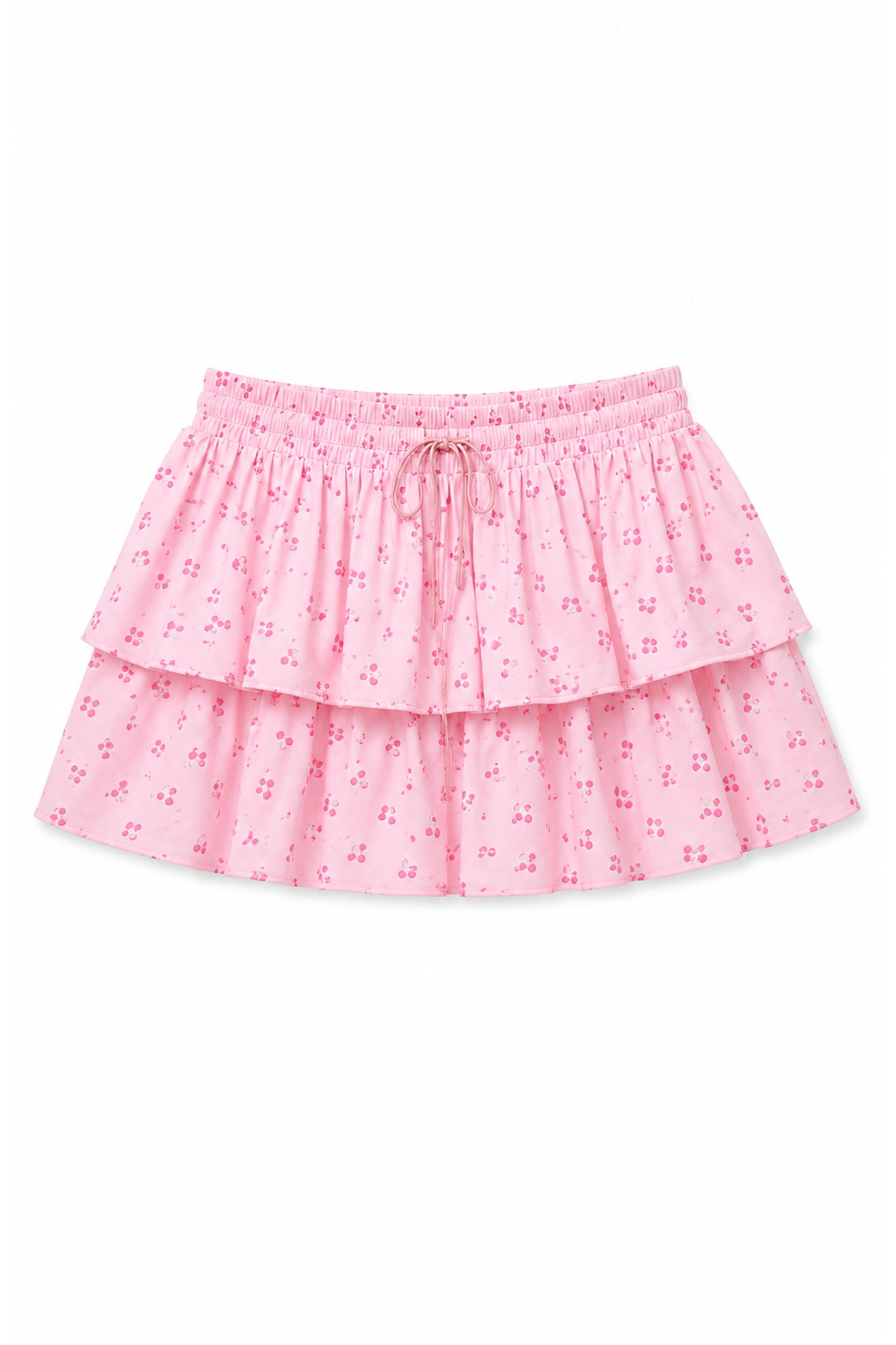 Willow Pastel Pink Ditsy Satin Skort