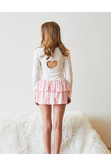 Willow Pastel Pink Ditsy Satin Skort