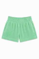 Sammie Camp Green With Heart & Arrow Terry Shorts