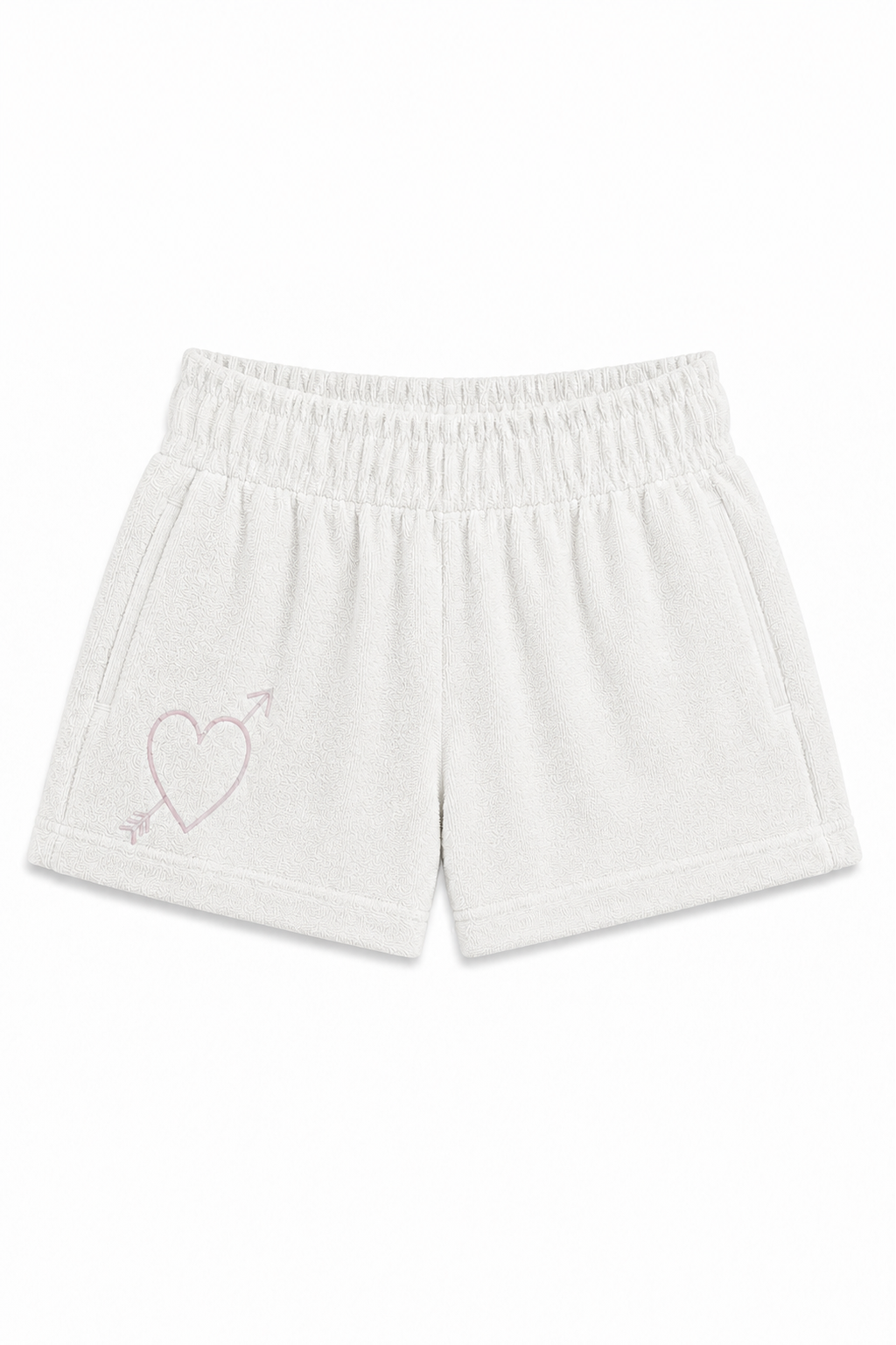 Sammie White With Heart & Harrow Terry Shorts