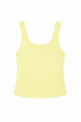 Harlow Pastel Yellow Heart Cut Out Tank