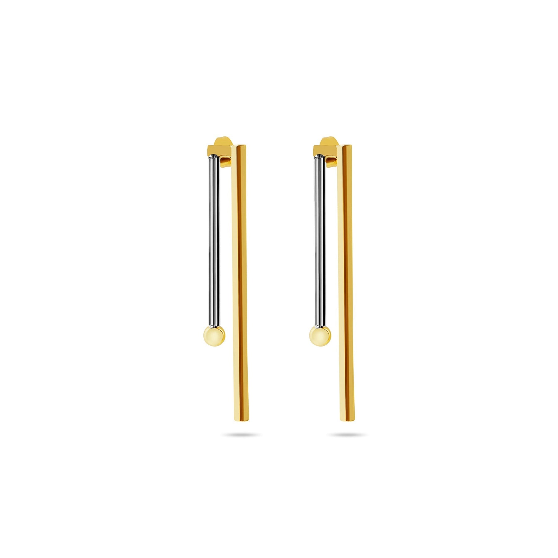The Bold Beam Drop Earring (elaluz X Argento Vivo) | Two Tone