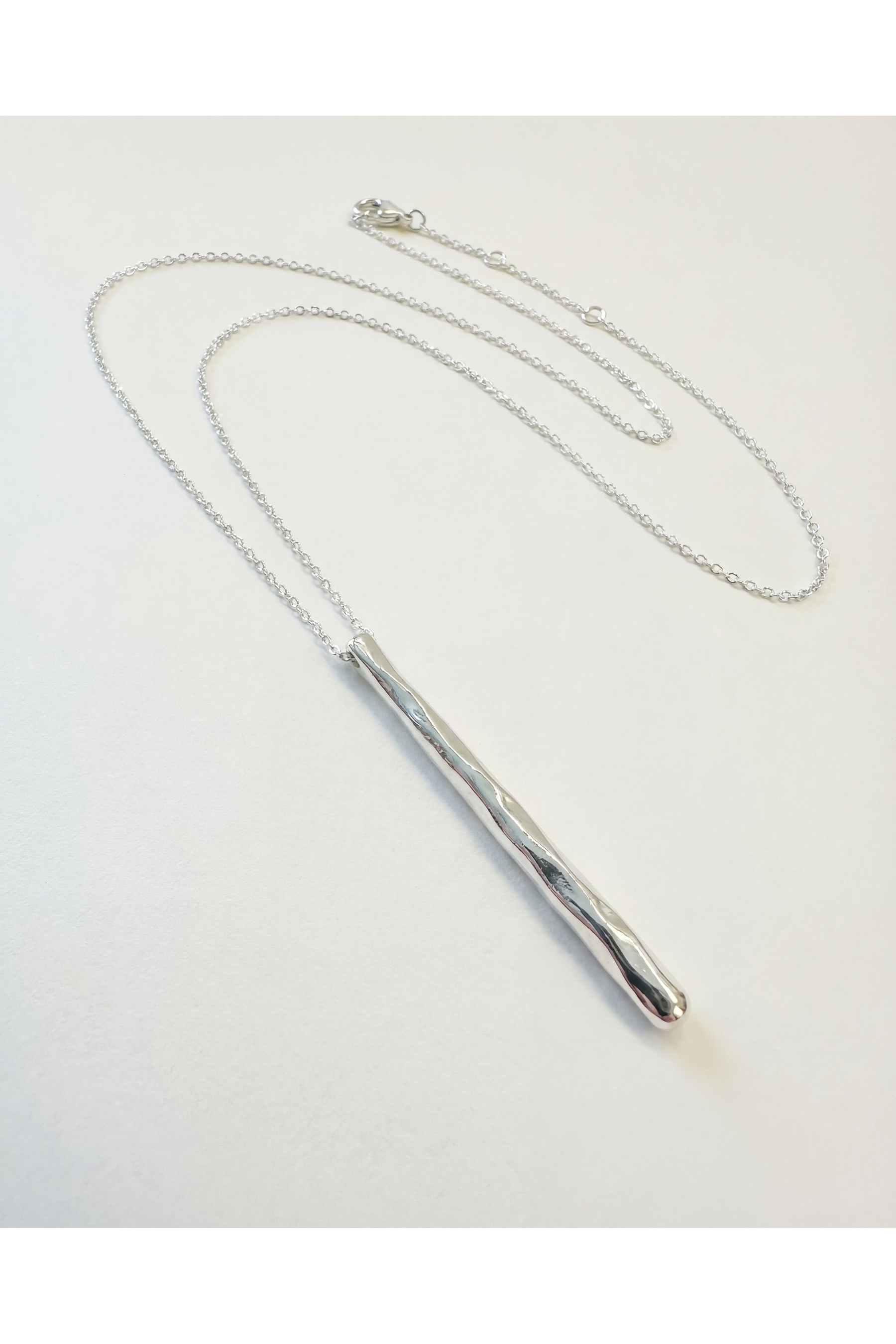 Vertical Bar Pendant | Silver