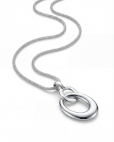 The Double Link Pendant Necklace | Silver