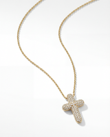 The Pavã‰ Bubble Cross Necklace | Gold