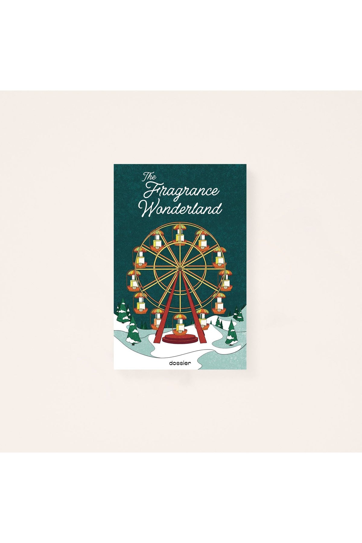 Advent calendar fragrances with ferris wheel design and with 'The Fragrance Wonderland' text on a green background