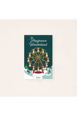 Advent calendar fragrances with ferris wheel design and with 'The Fragrance Wonderland' text on a green background