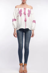 Line & Dot Alicia Embellishment Top