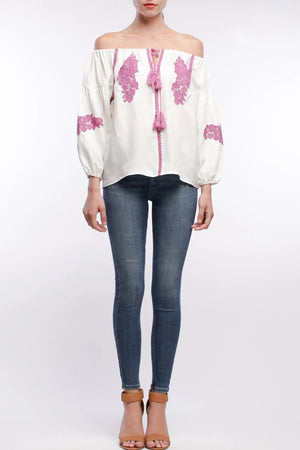 Line & Dot Alicia Embellishment Top