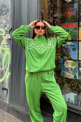 @francescaleslie_ in House of Sunny All Star Tracksuit Pant - Perfect Green