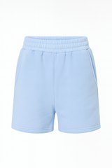 Light blue shorts on a white background