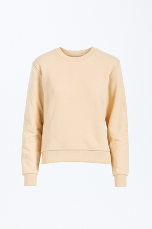 Beige sweatshirt on a white background