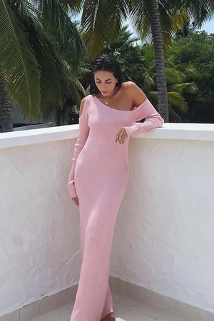 @aidaterebaladi in Significant Other Belle Knit Dress - Light Musk