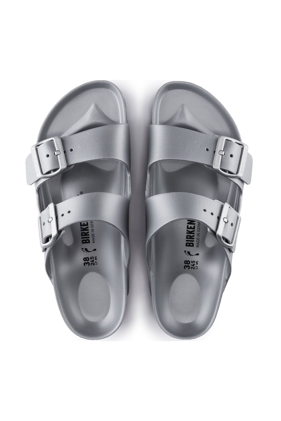Birkenstock Arizona Essentials EVA | Metallic Silver | Narrow