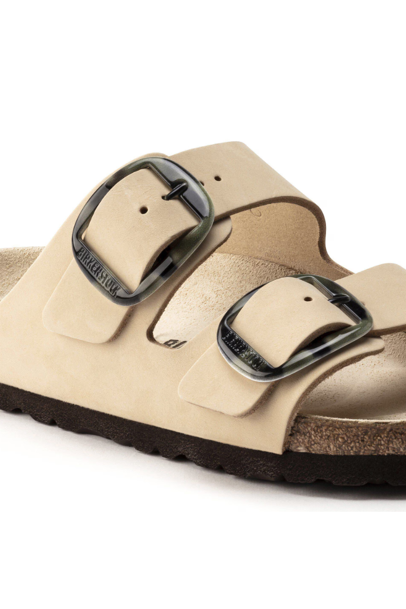 Birkenstock Arizona Big Buckle Nubuck Leather Almond