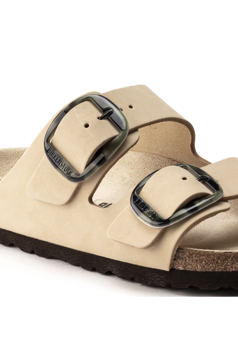 Birkenstock Arizona Big Buckle Nubuck Leather Almond