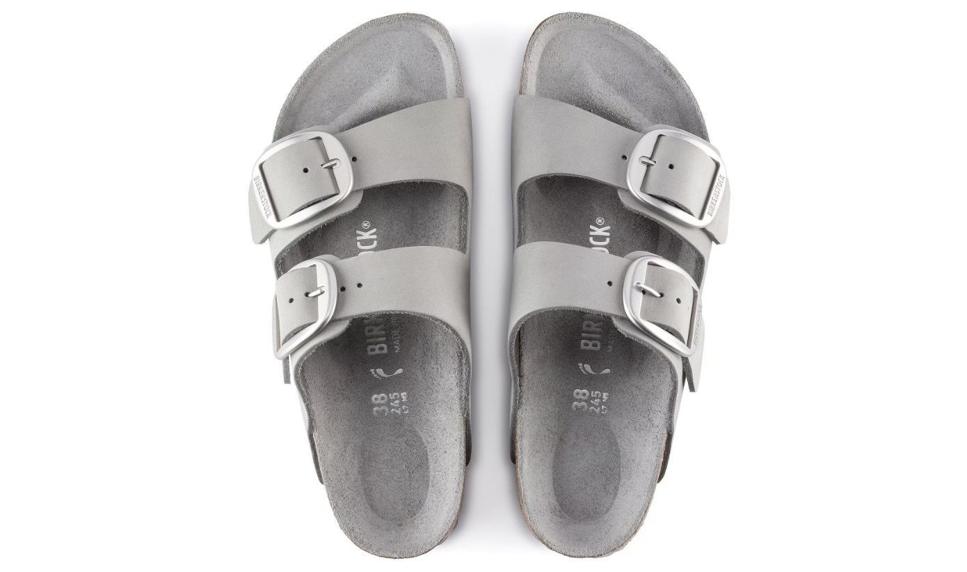 Birkenstock Arizona Big Buckle Nubuck Leather Dove Gray