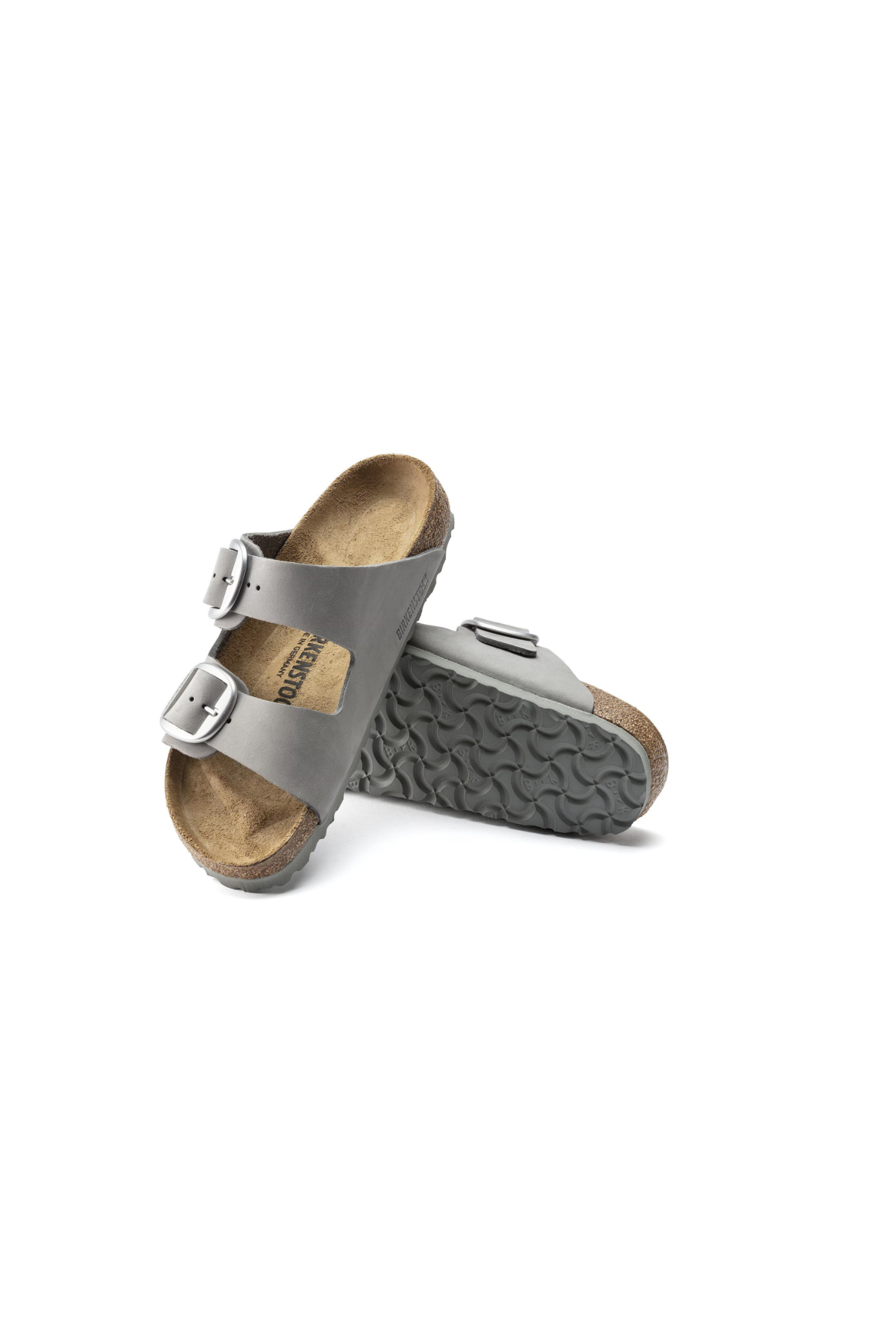 Birkenstock Arizona Big Buckle Nubuck Leather Dove Gray