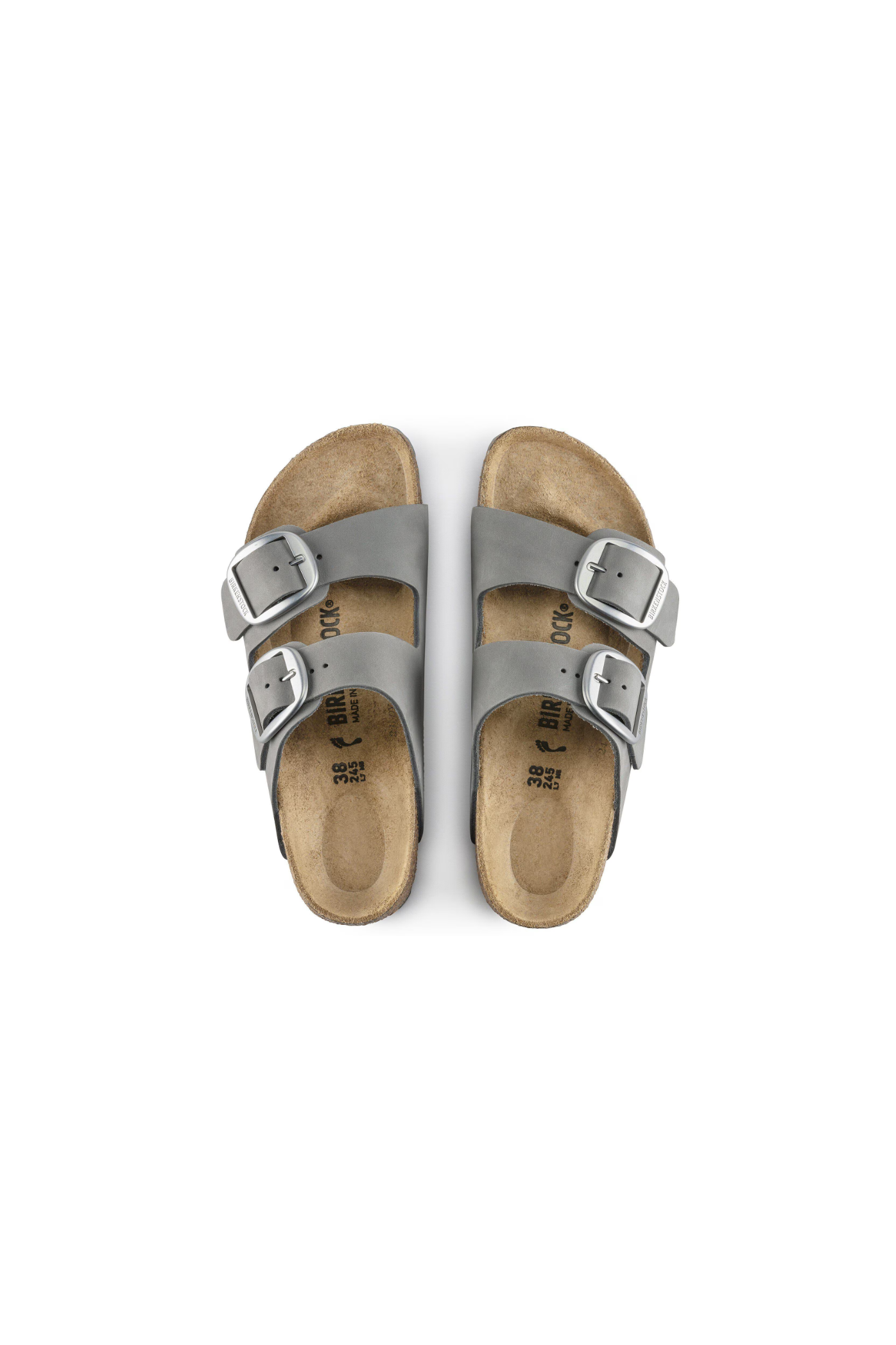 Birkenstock Arizona Big Buckle Nubuck Leather Dove Gray