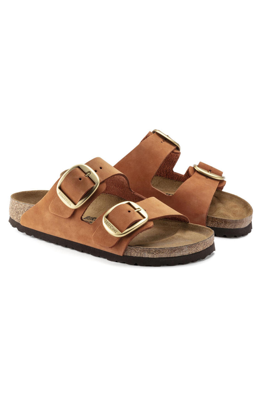 Birkenstock Arizona Big Buckle Nubuck Leather | Pecan | Narrow