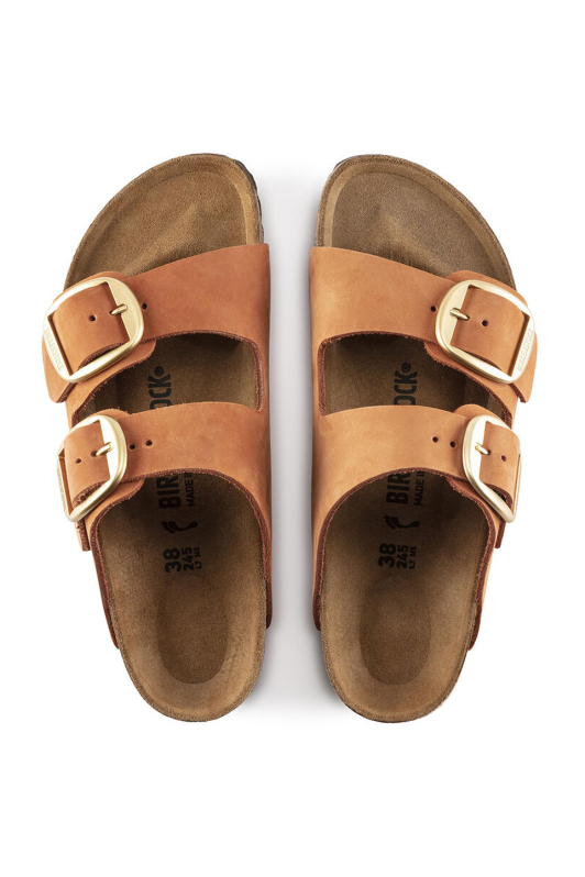 Birkenstock Arizona Big Buckle Nubuck Leather | Pecan | Narrow