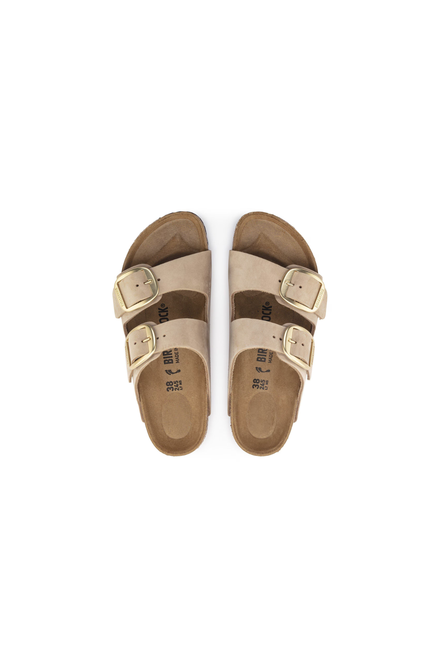 Birkenstock Arizona Big Buckle Nubuck Leather Sandcastle