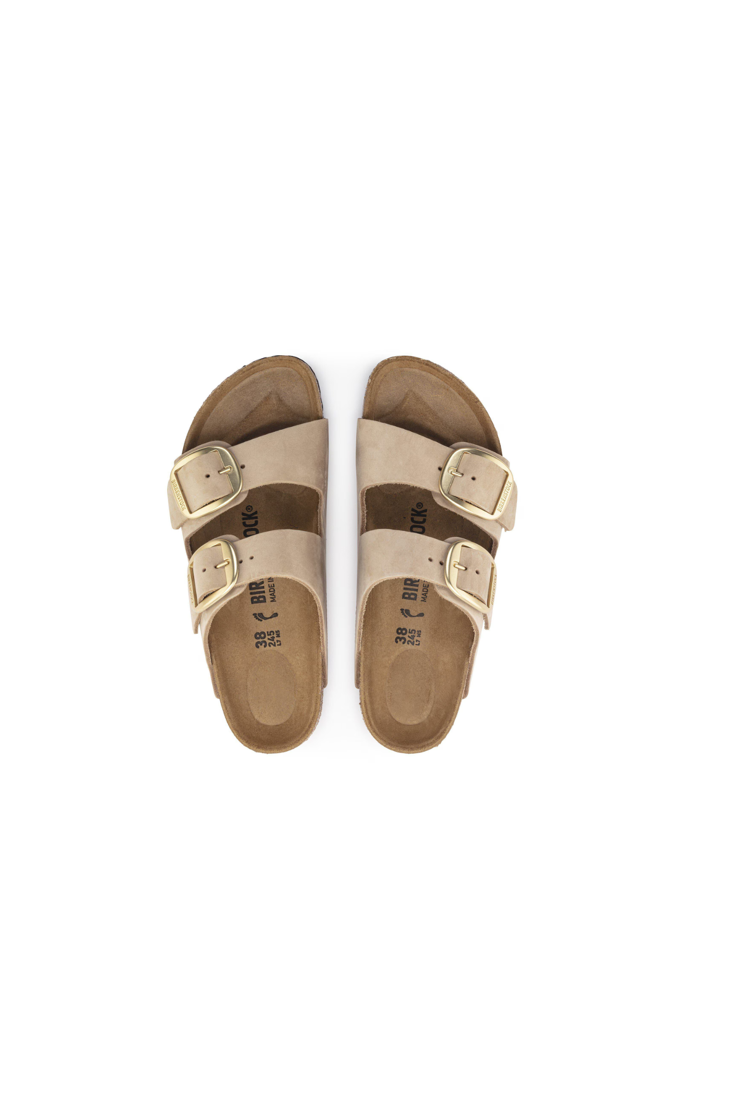 Birkenstock Arizona Big Buckle Nubuck Leather Sandcastle