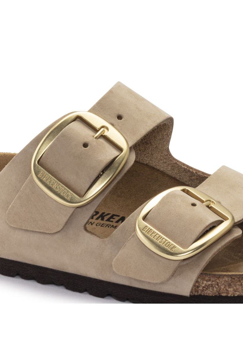 Birkenstock Arizona Big Buckle Nubuck Leather Sandcastle