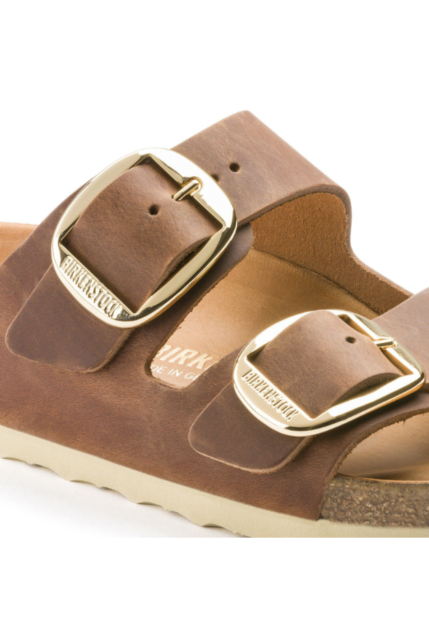 Birkenstock Arizona Big Buckle Oiled Leather Cognac Sandals
