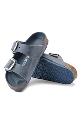 Birkenstock Arizona Big Buckle Oiled Leather Sandals | Dusty Blue | Narrow
