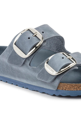 Birkenstock Arizona Big Buckle Oiled Leather Sandals | Dusty Blue | Narrow
