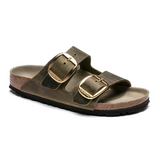 Birkenstock Arizona Big Buckle Oiled Leather Jade Sandals