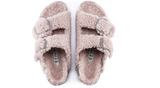 Birkenstock Arizona Big Buckle Shearling Teddy Crystal Rose Sandals