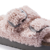 Birkenstock Arizona Big Buckle Shearling Teddy Crystal Rose Sandals