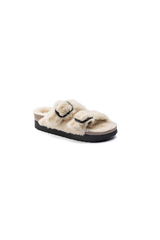 Birkenstock Arizona Big Buckle Shearling Teddy Sandal | Eggshell | Narrow