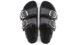 Birkenstock Arizona Big Buckle Shearling Oiled Leather Black