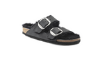 Birkenstock Arizona Big Buckle Shearling Oiled Leather Black