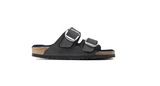 Birkenstock Arizona Big Buckle Shearling Oiled Leather Black