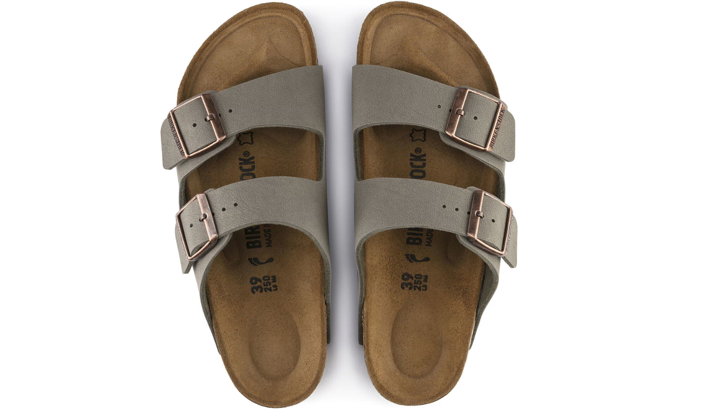 Birkenstock Arizona Birkibuc Stone Sandals