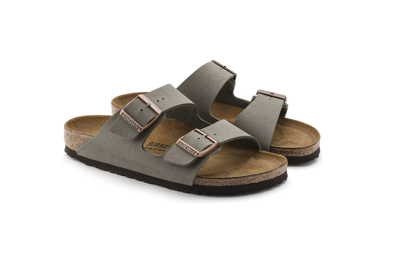 Birkenstock Arizona Birkibuc Stone Sandals