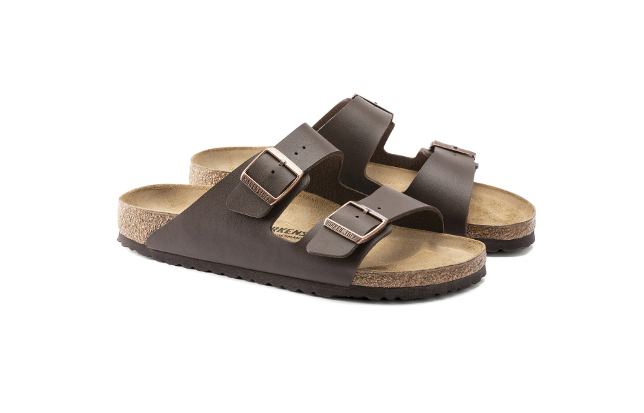 Birkenstock Arizona Birko-Flor Dark Brown Narrow Sandals