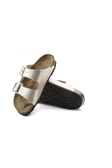 Birkenstock Arizona Birko-Flor Graceful Sandals | Pearl White | Narrow