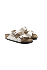 Birkenstock Arizona Birko-Flor Graceful Sandals | Pearl White | Narrow