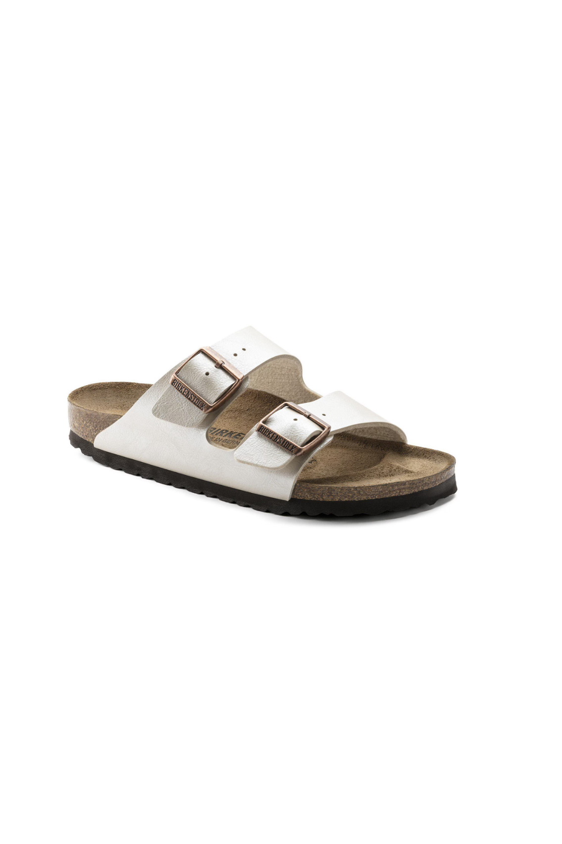 Birkenstock Arizona Birko-Flor Graceful Sandals | Pearl White | Narrow
