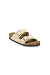Birkenstock Arizona Soft Footbed Nubuck Leather Sandals | Ecru | Regular