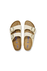 Birkenstock Arizona Soft Footbed Nubuck Leather | Ecru | Narrow